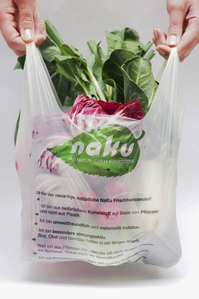 Nachhaltige Einkaufstüte zum Frischhalten