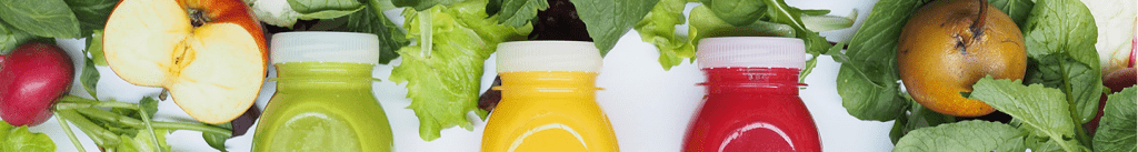 Umweltfreundliche Trinkflasche aus PLA. | NaKu - Aus Natürlichem Kunststoff NaKu Flasche mit Obst und Gemüse der Saison
