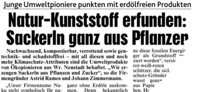 Artikel über NaKu in der Kronen Zeitung