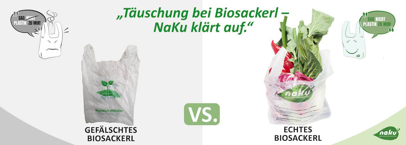Echte Biosackerl und gefälschte Biosackerl