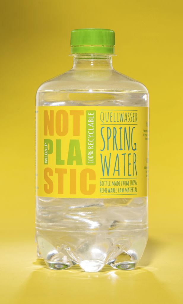 WILDALP NOT PLASTIC WATER NaKu PLA-Flasche