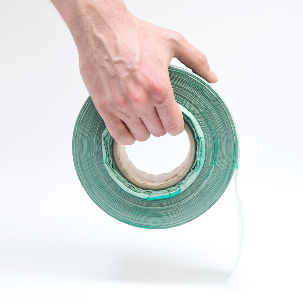 NaKu barrier tape made of bioplastic. 100% biodegradable.