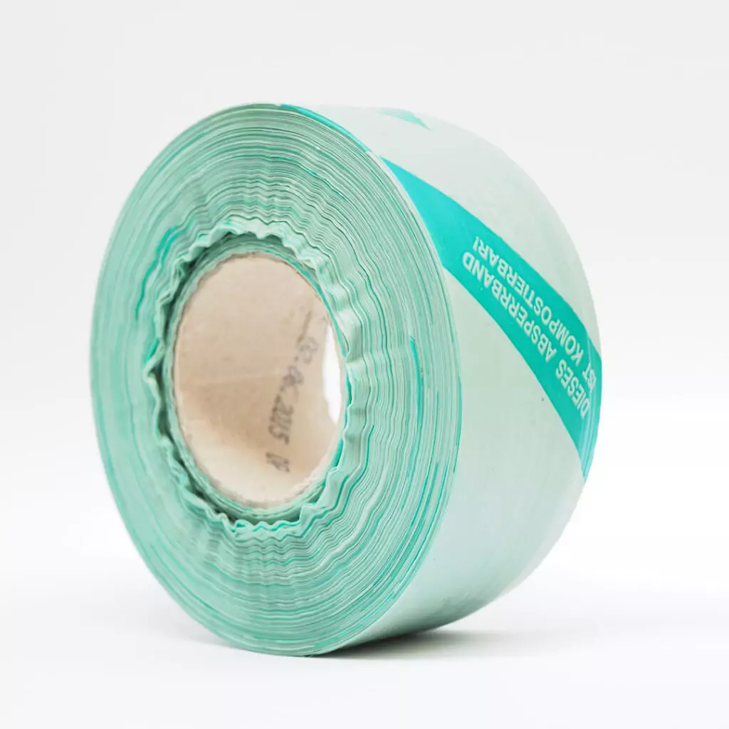 NaKu Absperrband aus Biokunststoff. Zu 100% biologisch abbaubar. NaKu Absperrband aus Biokunststoff. Zu 100% biologisch abbaubar.