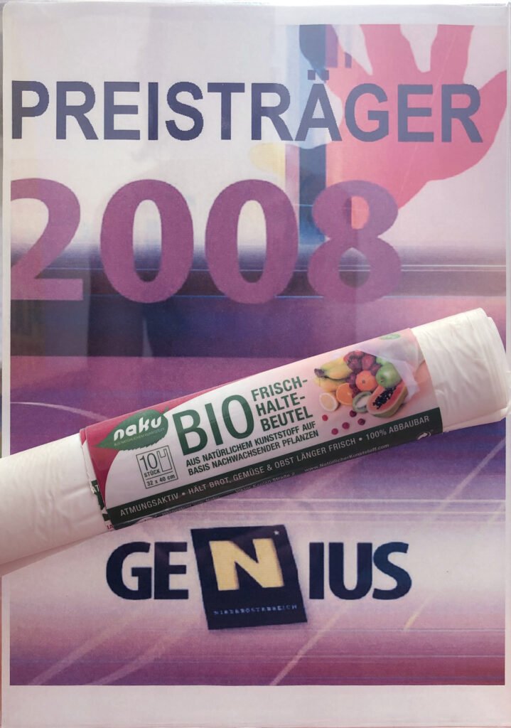 Preisträger 2008 Genius Awards NaKu Bio-Frischhaltebeutel aus Maisstärke