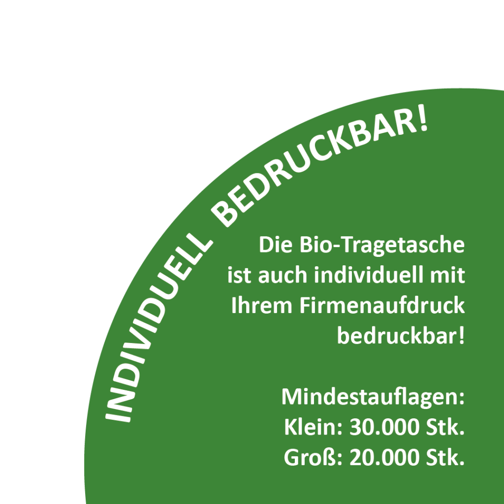 Biotragetasche individuell bedruckbar