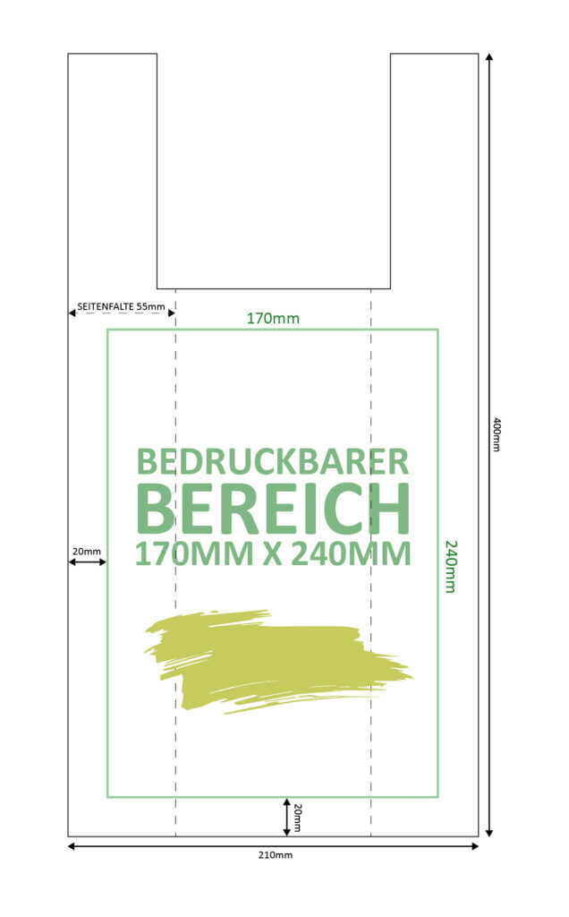 Druckbereich NaKu Bio-Sackerl HT001 und HT003