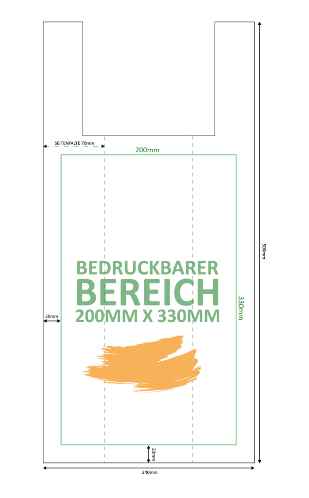 Druckbereich NaKu Bio-Sackerl HT002 und HT004