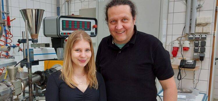 Lizzy und Johann Zimmermann bei der Biopolymer Tagung 2023 am IFA-Tulln