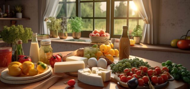 Plastic-free kitchen and plastic-free, sustainable food storage - in the picture a kitchen with food