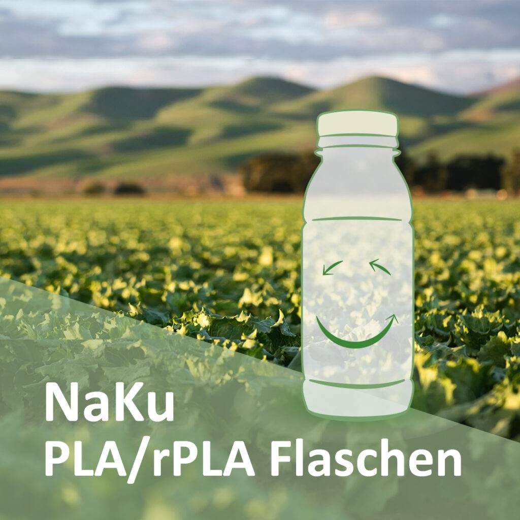 NaKu Unternehmensbereich Flaschen und Dosen aus Biokunststoff PLA
