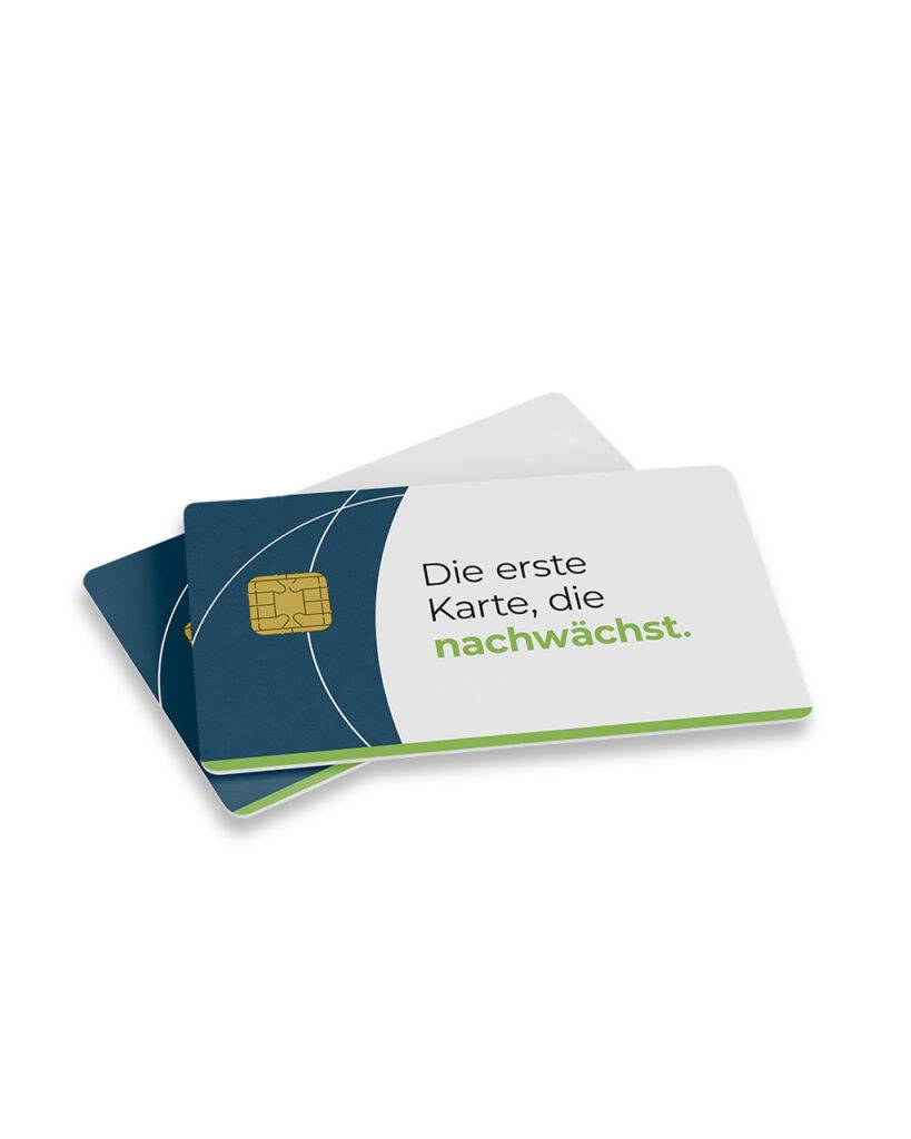 Die Zuckerkarte ist eine Biokarte aus Biokunststoff