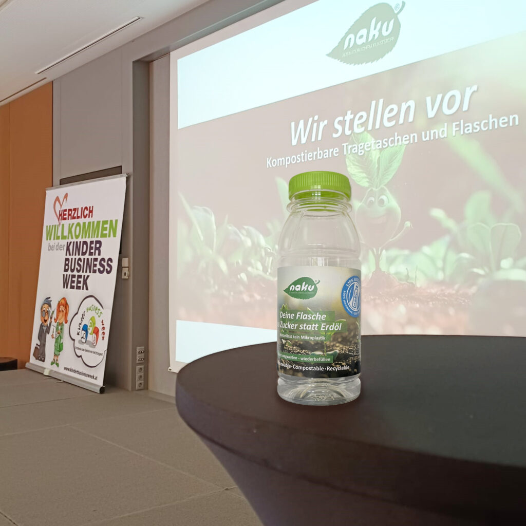 Kinder Business Week und die NaKu Zuckerflasche Die NaKu Zuckerflasche bei der Kinder Business Week