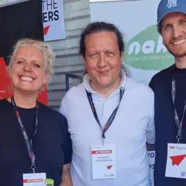 NaKu bei der TEDx Klagenfurt 2025. V.l.n.r. Ute Zimmermann, Johann Zimmermann und Johann Zimmerman jun.