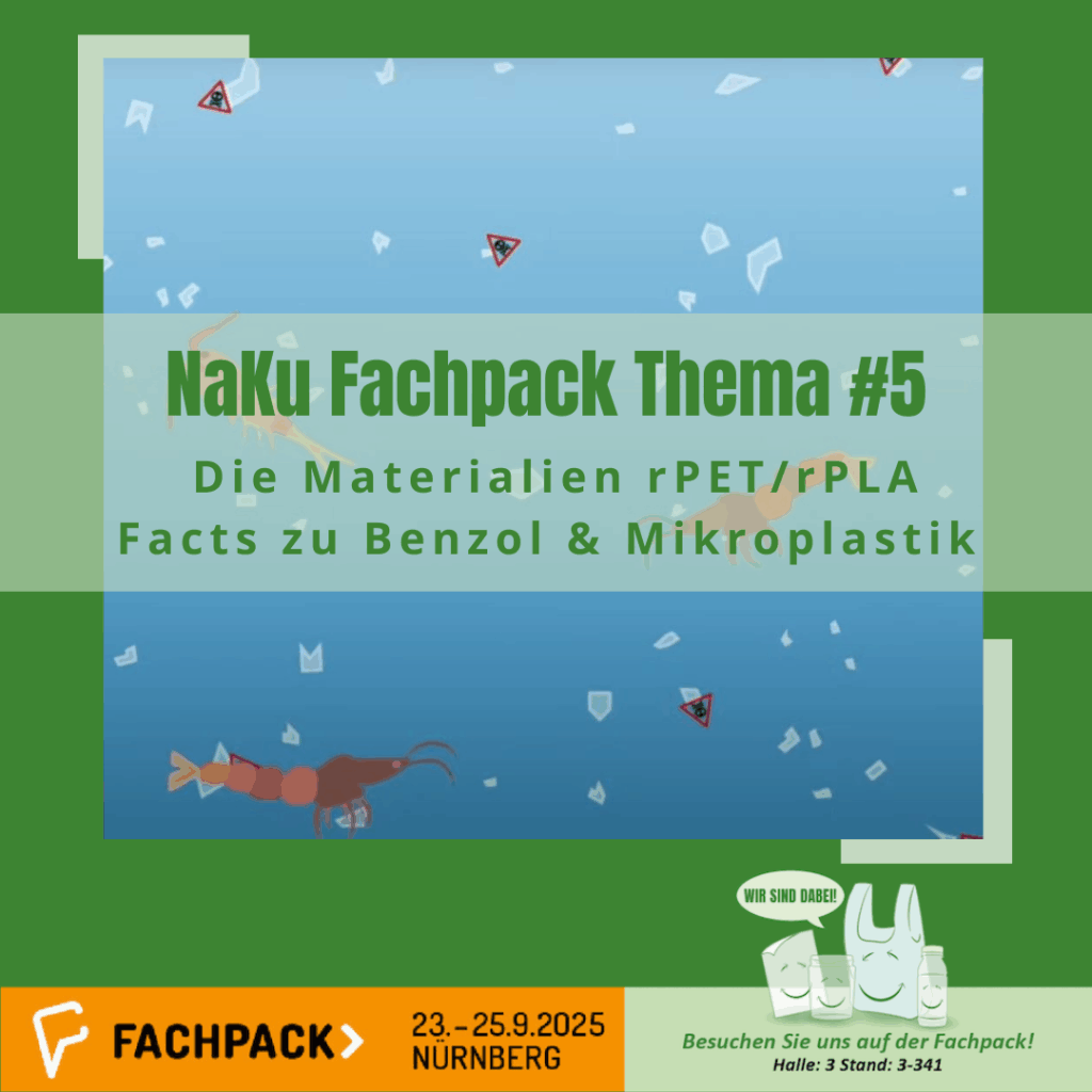 NaKu Fachpack 2025 Thema "Die Materialien rPET/rPLA – Facts zu Benzol & Mikroplastik" NaKu Fachpack 2025 Thema "Die Materialien rPET/rPLA – Facts zu Benzol & Mikroplastik"
